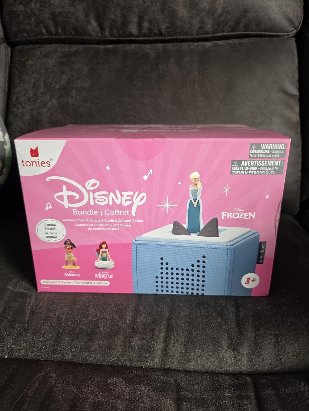 Brand New Sealed Tonies Disney Frozen Bundle  Blue Toniebox And 3 Princesses
